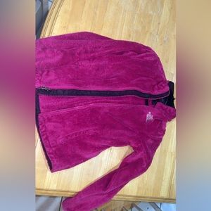 Pink The North Face plush jacket